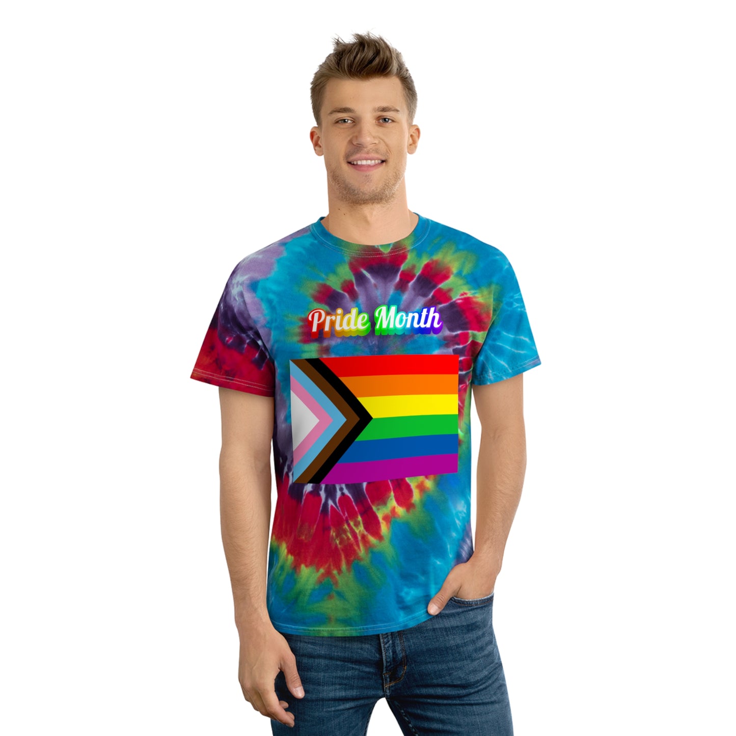 Pride month tie die tee