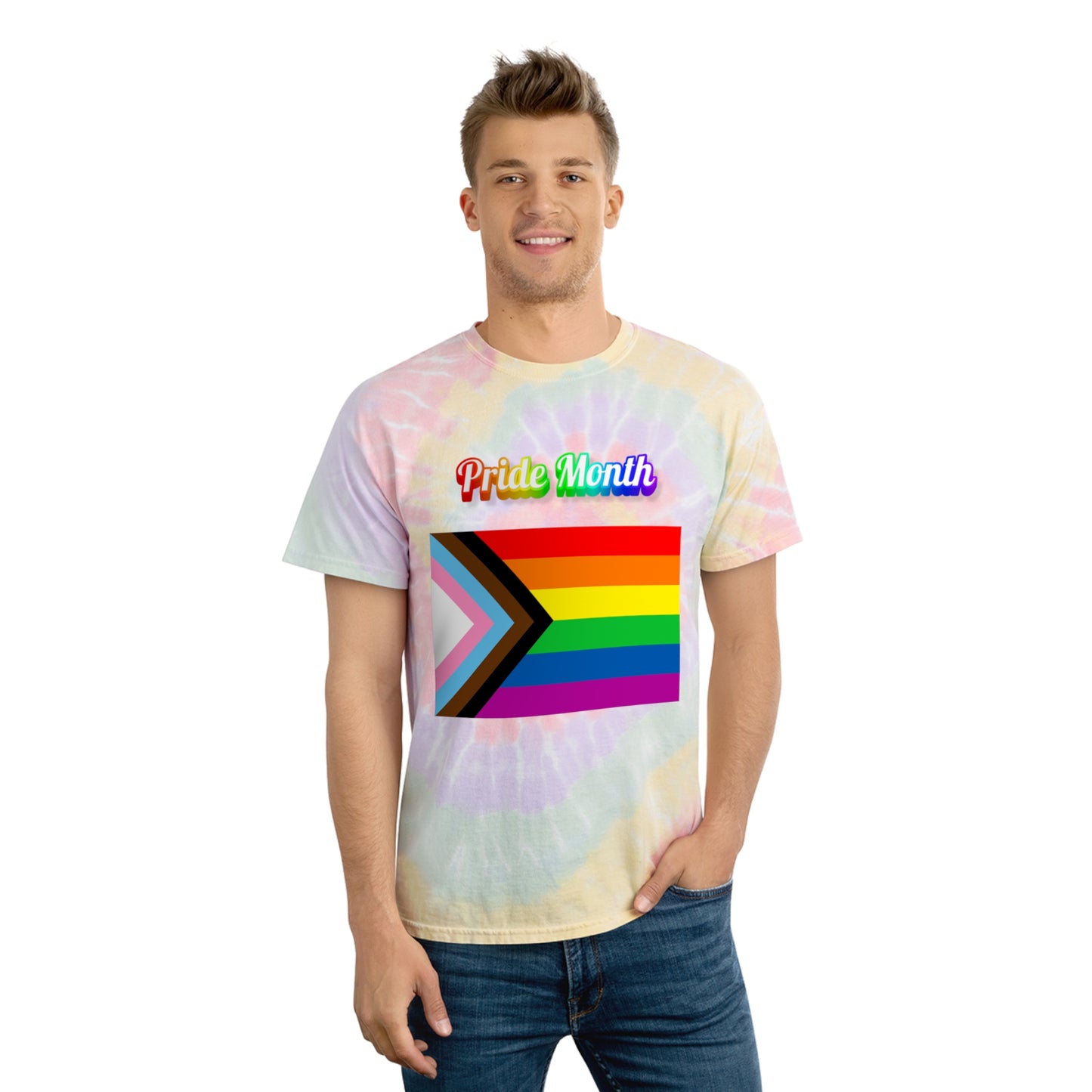 Pride month tie die tee