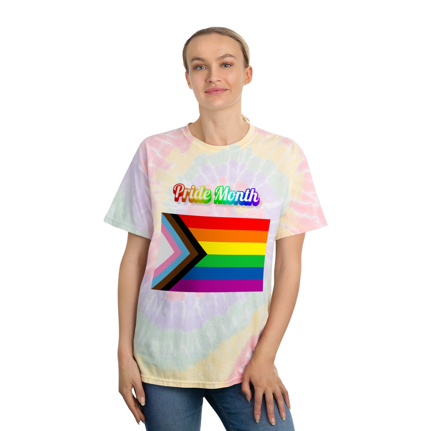 Pride month tie die tee