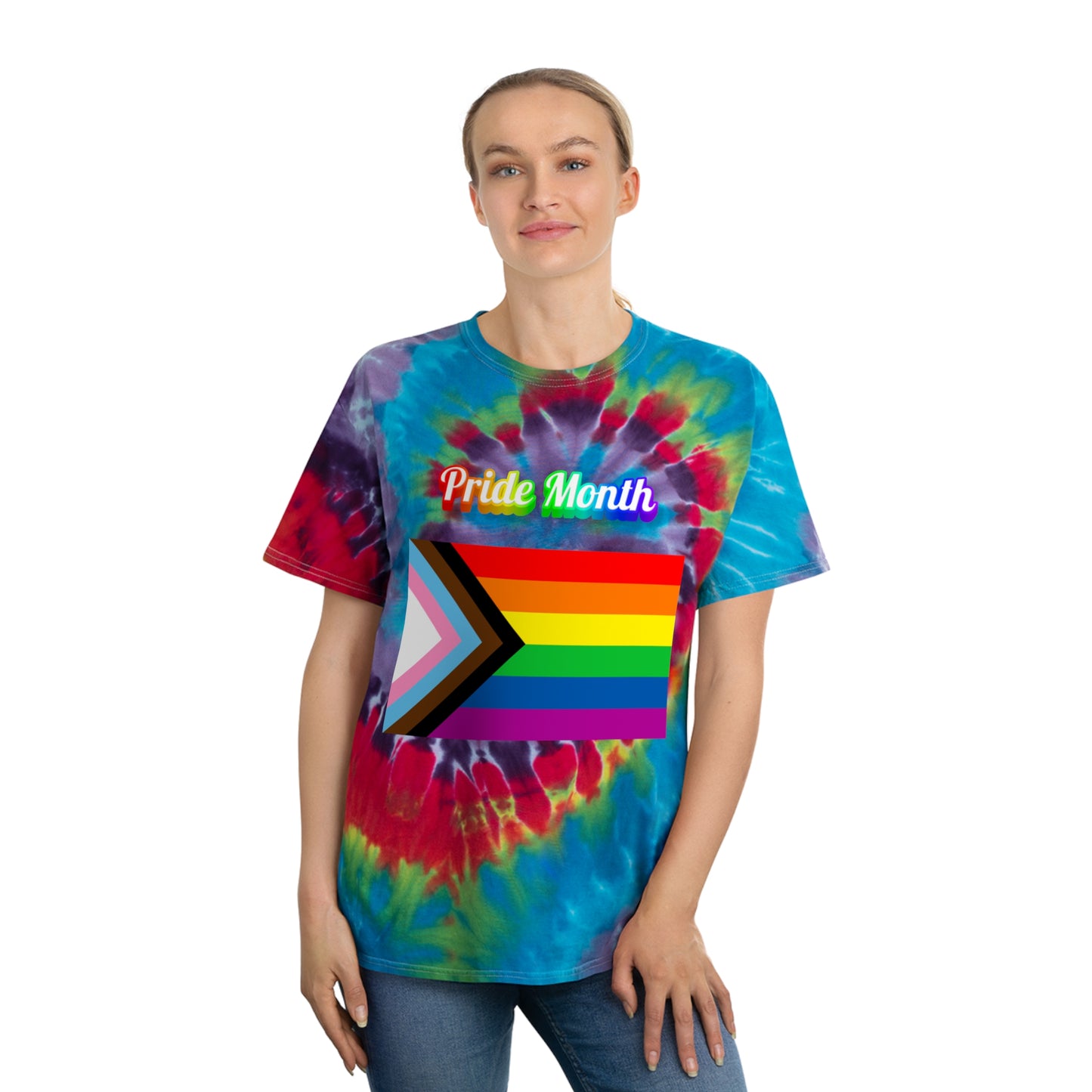 Pride month tie die tee